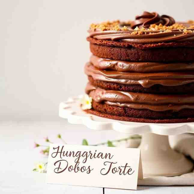 Hungarian Dobos Torte - Chocolate Layer Cake Recipe